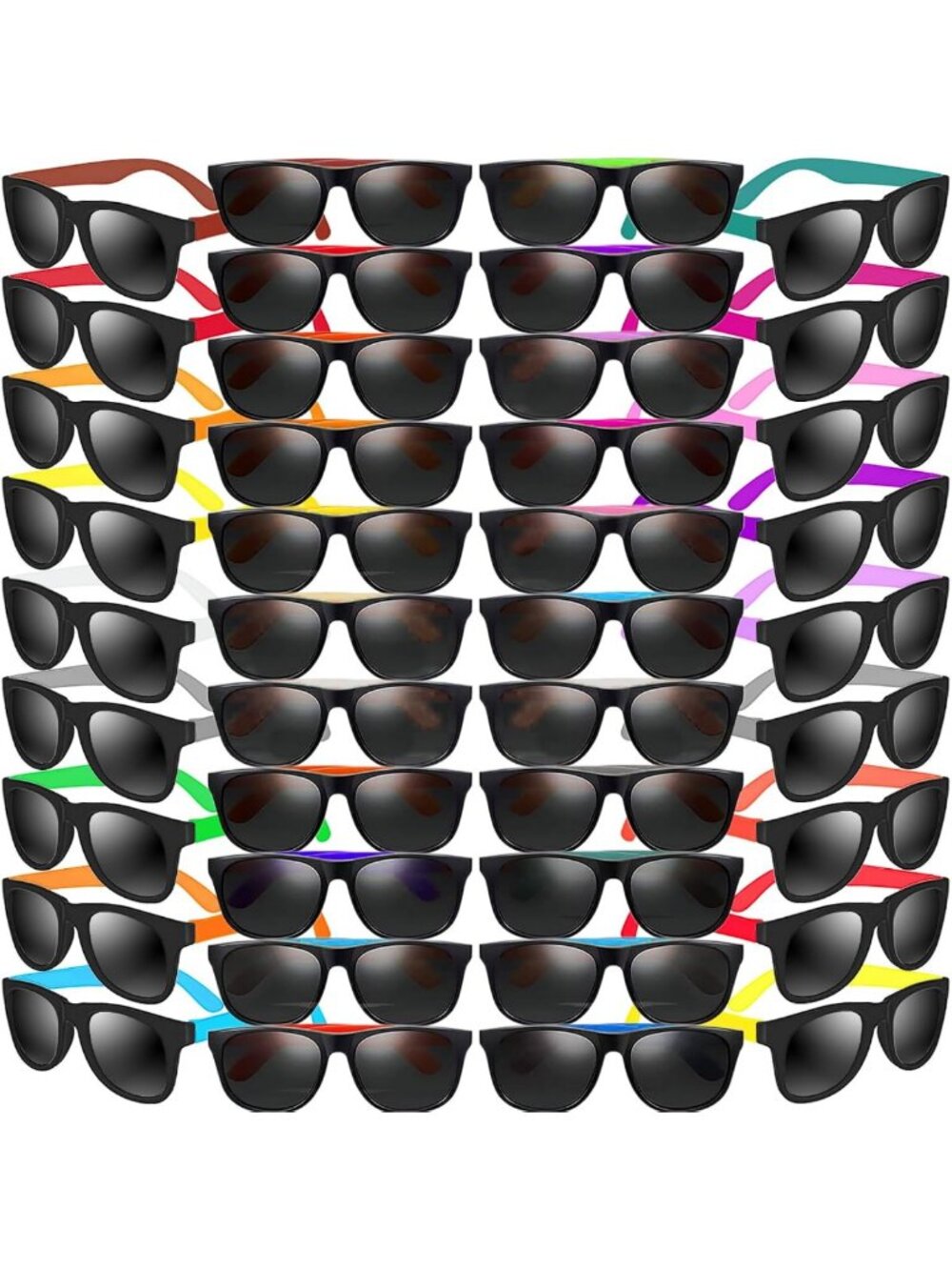 120 PCS Neon Sunglasses Party Favors - 20 Color Variety for Events